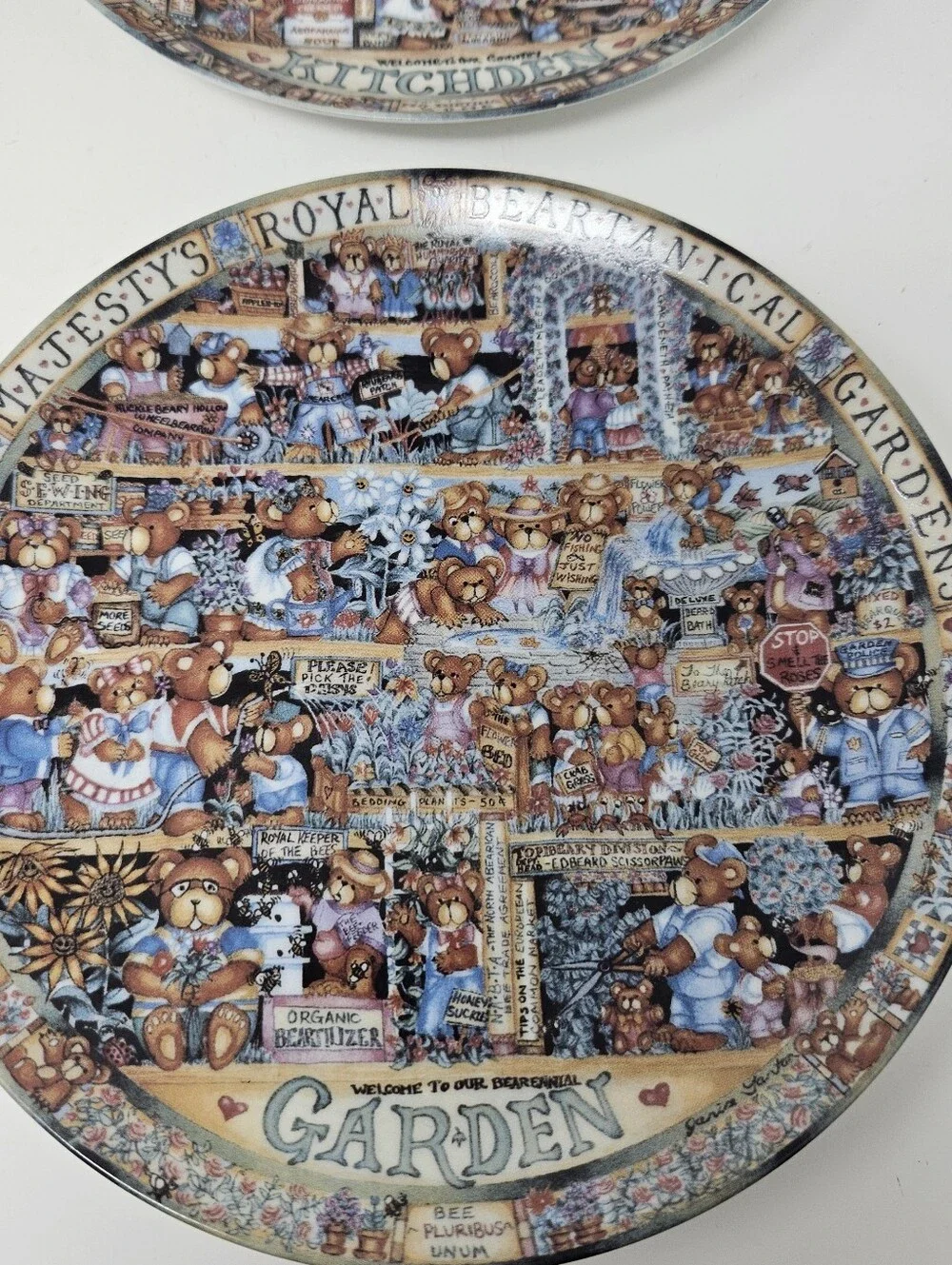 Bradford Exchange Beary themed Decorative Collector Plates - Set of 4 8 Inch